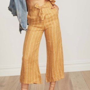 Faithfull the Brand mustard linen culottes